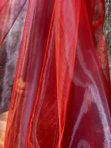 1入漸變雙色網眼布,激光紋理透視長裙披肩創意手工布料 - 彩色 - 查看 5