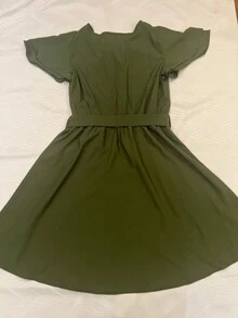 Plus Size Dresses - 軍綠色 - 查看 2