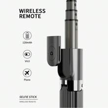 热销柔性夹无线手机支架一体式自拍杆三脚架带万向架 L08 - 黑色 - 查看 10