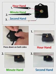 1個鏡子牆鐘,無框亞克力無聲時鐘,附帶diy貼紙 - 款式 - 查看 9