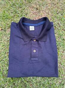 Men Polo Shirts - Navy Blue - View 2