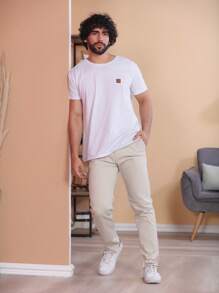 Men Jeans - 米色 - 查看 6