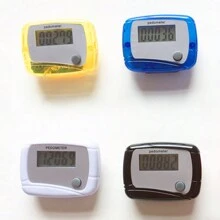 1 Podómetro De Función Única Lcd Contador De Funcionamiento De Un Solo Botón Con Colores Aleatorios - Multicolor - Ver 4