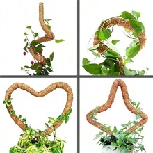 1 件苔蘚桿植物支架,用於攀爬植物,靈活,帶椰子樹皮,適合手工 Diy - 棕色 - 查看 6