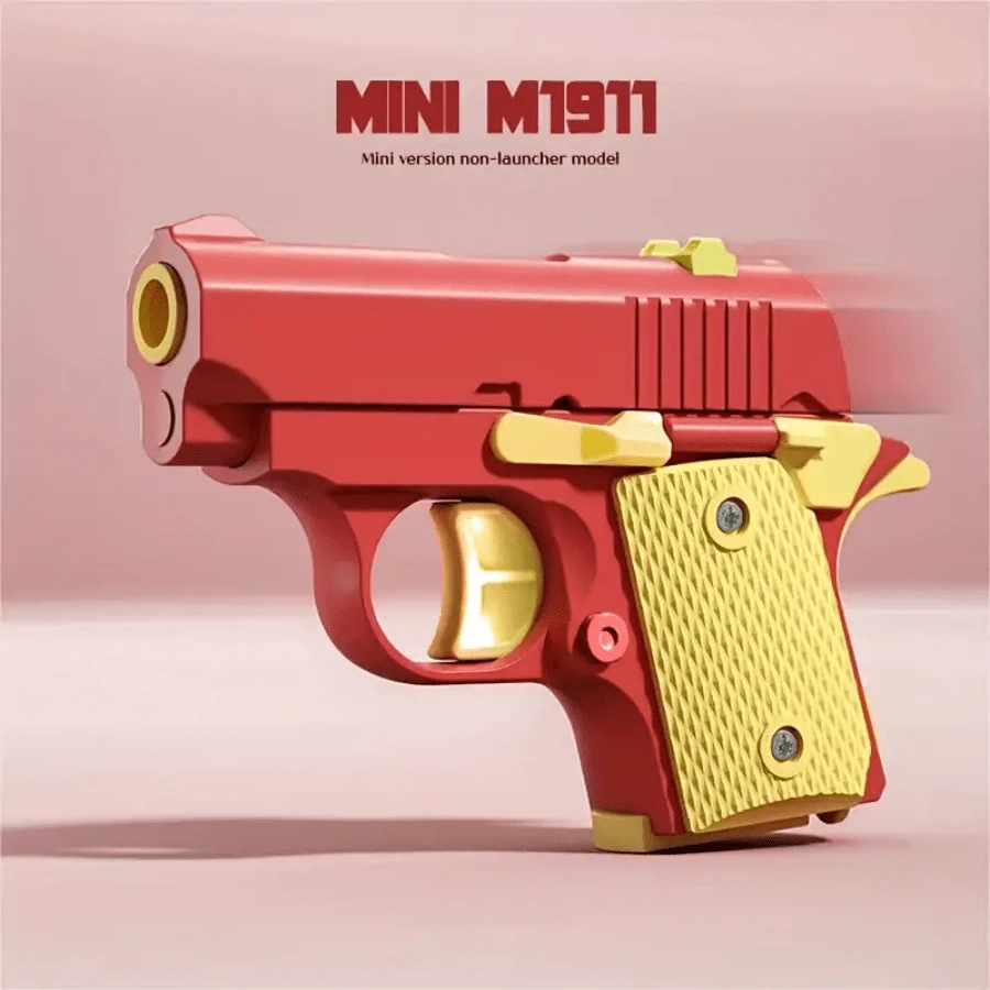 1 Pieza Pistola De Juguete Mini Roja Para Aliviar El Estrés, Divertido Y Creativo Juguete Lindo