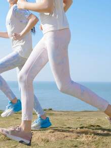 Annil Roupa de criança Calça de Yoga para Meninas, Calça de Tubarão Esportiva Menina Fashion Primavera e Outono Cintura Alta Calças Compridas Inferiores para Fora