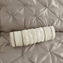 Elegant 7 Pieces Tufted Bedding Comforter Set With Throw Pillows,Faux Silk Bedroom Comforters With Matching Shams,Pillows,Bed Skirt,Pillowcases,All-Season Elegant Home Textile For Full-Queen-King-California King Size,Fit Elegant Home Bedroom Decor,New Year  Gift - Taupe - View 9
