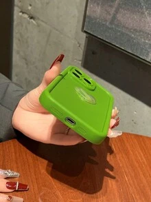 圓邊寶石心型貼紙蘋果手機殼，適用於 iPhone - 綠色 - 查看 3