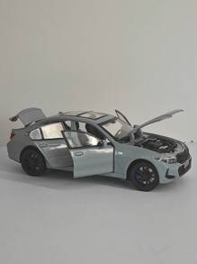 YCMODEL 1 件 1:32 比例灰色合金压铸家庭轿车模型玩具，带可开启车门和可移动部件。适合儿童生日礼物、返校礼物