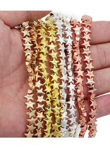 1 件 60 件 14k/18k 鍍金散珠帶星形墊片,適合 Diy 製作手鍊、項鍊、腰鍊、珠寶飾品