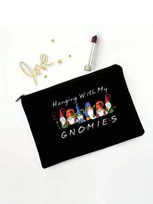 1 件圣诞主题便携式化妆包，非常适合圣诞礼物化妆收纳洗漱包化妆品收纳化妆包洗漱包，圣诞装饰，圣诞礼品包，圣诞配饰