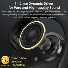 TOZO Open Buds Lightweight True Wireless Earbuds With Multi-Angle Adjustment, Bluetooth 5.3 Headphones With Open Ear Dual-Axis Design For Long-Lasting Comfort, Crystal-Clear Calls For Driving, Black - 黑色 - 查看 4