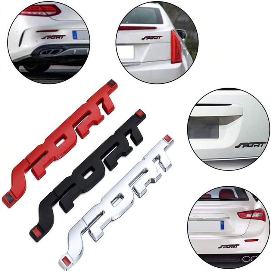 3D Sport Logo Emblem Badge Decals for Car, Truck, SUV, Universal Car Truck Side Fender Rear Trunk Adhesive Sticker - Multicolor - View 1