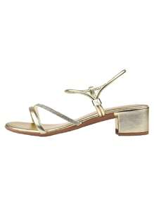 Women Heeled Sandals - Gold - View 3