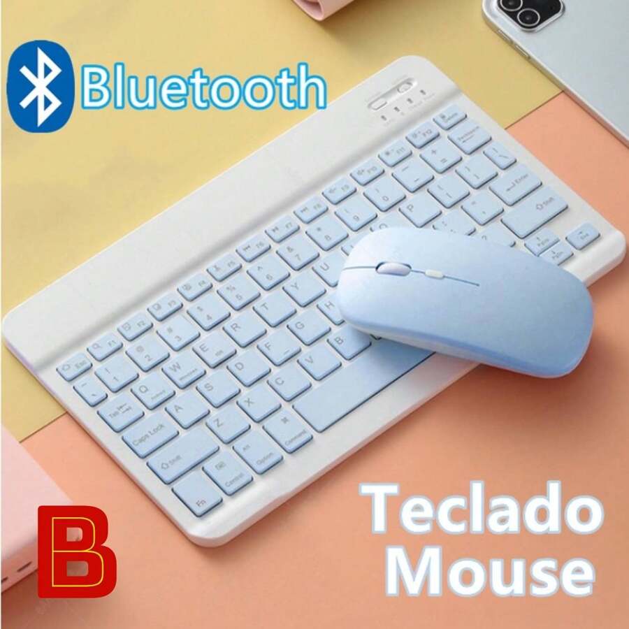 teclado y ratón bluetooth - Azul - Ver 1