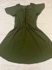 Plus Size Dresses - 軍綠色 - 查看 3