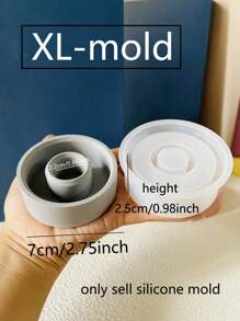 獨特的水泥燭台矽膠模具,心形圓形混凝土燭台模具,星形裝飾燭台石膏模具 - 白色 - 查看 7