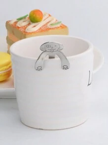 1pc Stainless Steel Cute Dog Coffee Spoon Candy Dessert Teaspoon Kitchen Tableware School Supplies Back To School