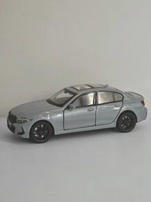 YCMODEL 1 件 1:32 比例灰色合金压铸家庭轿车模型玩具，带可开启车门和可移动部件。适合儿童生日礼物、返校礼物