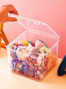 Bộ 4 hộp đựng đa năng trong suốt cỡ lớn-vừa-nhỏ dùng để đựng phụ kiện tóc, trang sức, mỹ phẩm, có nắp chống bụi và ẩm. Quà tặng cho phụ nữ và bé gái, hộp đựng trang sức, túi đựng, hộp đựng cọ trang điểm, giá đựng cọ, hộp đựng nước hoa, túi xách, quà tặng cho phụ nữ, quà Giáng sinh, ý tưởng quà tặng cho phụ nữ, trang trí phòng. - trắng - Xem 5
