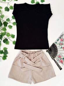 Young Girls Sets - Đen/Be - Xem 1