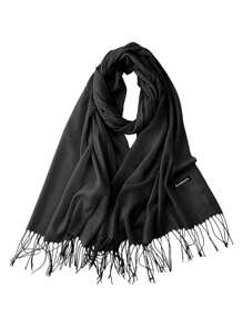 Bluelander Thick Winter Pashmina With Tassels, Windproof, And Fully Adjustable - Black - View 1