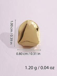 1 Pieza Grillz Dental Decorativo Metálico Dorado, Accesorio De Moda De Hip Hop Y Punk - Dorado - Ver 6