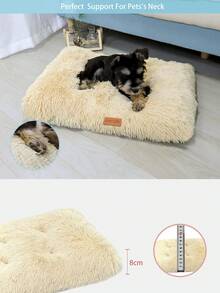 1入組洗得了的豪華寵物養生箱床,防滑寵物墊床,蓬松舒適的寵物睡墊,適用於大型、超大型、中型、小型犬種和貓 - 香檳色 - 查看 6