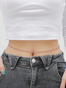 1pc Simple Chain Waist Chain Suitable For Women's Daily Wear - Multicolor - View 1