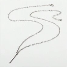 項鍊中空方形吊墜項鍊,嘻哈風格、極簡主義、時尚流行簡單項鍊,適合男女日常佩戴,生日、紀念日、聖誕節、假期禮物