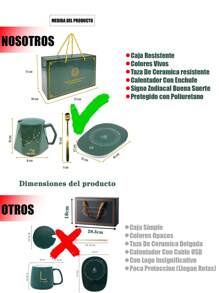 Taza De Ceramica Con Calentador Electrico Diseño Zodiacal Buena Suerte Taza Resistente Set Para Regalo - Verde - Ver 4