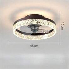 Ventilateur De Plafond Avec Lumière, Ventilateur De Forme Ronde Au Design Simple Avec Conversion De Fréquence Pour La Chambre À Coucher Et La Salle À Manger