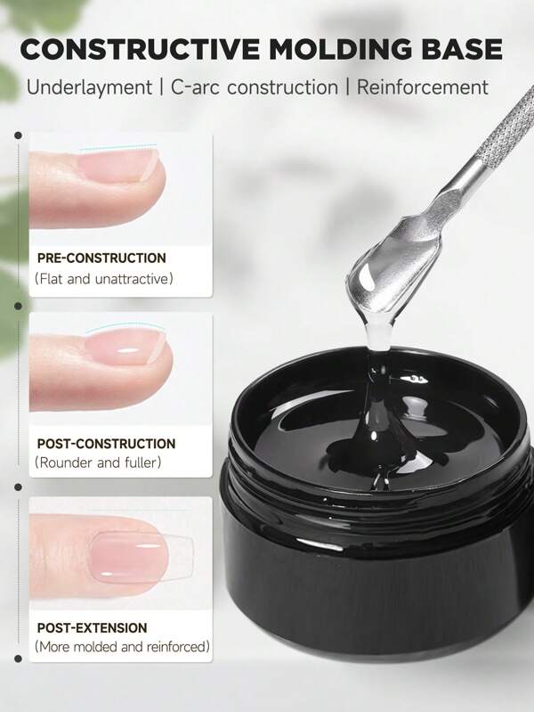 AiFer 1 pièce Vernis à ongles multifonctionnel de 15 ml 2025, qui peut être utilisé comme primer, colle de renforcement, construction et extension des ongles, et colle fonctionnelle de base pour une utilisation quotidienne et les jours fériés