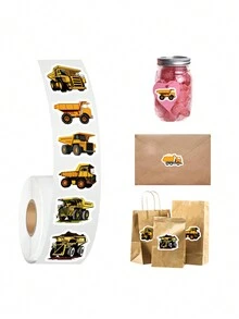 500入組貨車貼紙捲,採用乙烯基材料,適用於創意手帳、筆記本、手提電腦、車輛杠、滑板車、水瓶、電腦、手機、卡通貼紙製作等