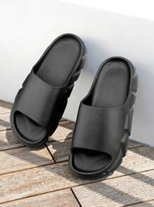 男士黑色eva防滑厚底沐浴鞋,適用於家庭、海灘、室內和室外