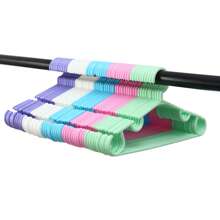 10pcs Purple Plastic Clothes Hanger For Wet & Dry Use - Purple - View 3