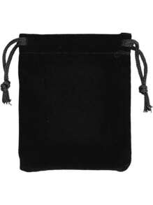 10pcs/20pcs Wedding Party DIY Material Package Box, Velvet Jewelry Pouches Gift Drawstring Bags, Black Gift Packaging Bags For Valentine's Day, Mother's Day Back To School Valentine Day - Black - View 6