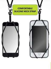 1PC Random Color Cell Phone Lanyard - Universal Neck Phone Holder  card Pocket And Silicone Neck Strap - Compatible With Most Smartphones - Multicolor - View 3