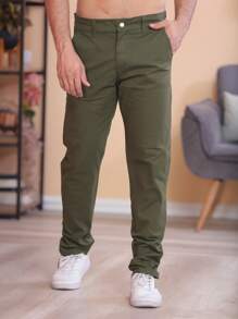 Men Jeans - 墨綠色 - 查看 2