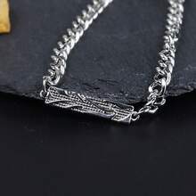 1pc Creative Leaf Design Bracelet For Men , Fashionable Jewelry Accessory For Engagement , Wedding , Holiday , Personalized Gift , Silver-plated Copper Material - daun - View 9