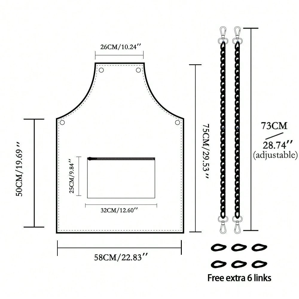 Fashion Popular Transparent Work TPU Waterproof Apron for Barber with
