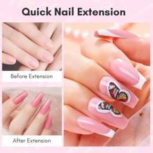 Makartt 50ML Pink Brown Poly Extension Nail Gel For Nails, Nail Strengthener Hard Gel Color Gel Multifunctional Long-Lasting And Easy To Use For DIY Salon Quality-KiKi - 粉色 - 查看 7