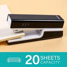 Stapler, One-Touch Binding, Can Bind 20 Sheets, Easy And Labor-Saving - Black - View 5