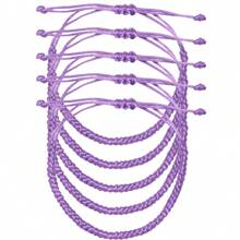 1pc Men's Lucky Weave Bracelet, Wholesale Men's Multi-item Bracelet Set, Daily Match, Valentine's Day Gift - Black - View 27