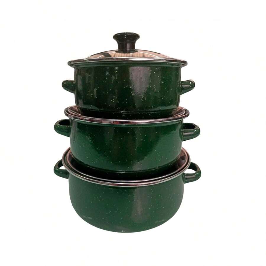Juego Ollas Tapa de Peltre 6 piezas International Verde - Verde - Ver 1