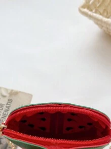 Mini Bolsa Bonita Com Formato De Fruta Morango Para Crianças, Bolsa De Moedas, Bolsa De Ombro Ou Transversal