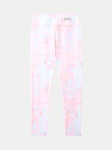 Annil Roupa de criança Calça de Yoga para Meninas, Calça de Tubarão Esportiva Menina Fashion Primavera e Outono Cintura Alta Calças Compridas Inferiores para Fora