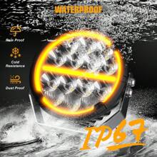 NEW 6.5inch Round LED Work Light 60000lm DRL Spot Flood Combo IP68 6900K SUV Projector Lamp For Offroad ATV 4x4 12V 24V - Black - View 8