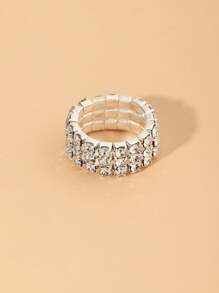1pc Fashionable Bridal Diamond Ring - White - View 3