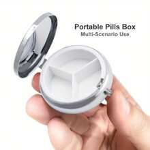 1 Pieza Caja De Pastillas De Libélula Púrpura, Organizador De Pastillas De Medicina De 3 Compartimentos, Estuche De Píldoras Para Bolsos, Caja De Pastillas Portátil Para El Bolsillo O Bolsa, Caja De Pastillas Decorativa Con Organizador De Medicamentos Y Vitaminas De Metal, Regalo Único Para Viajar